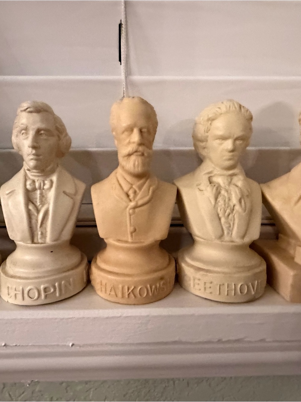 Vintage Halbe Classical Composer Bust Set – Musician Statues | Mozart, etc. - Picture 4 of 6
